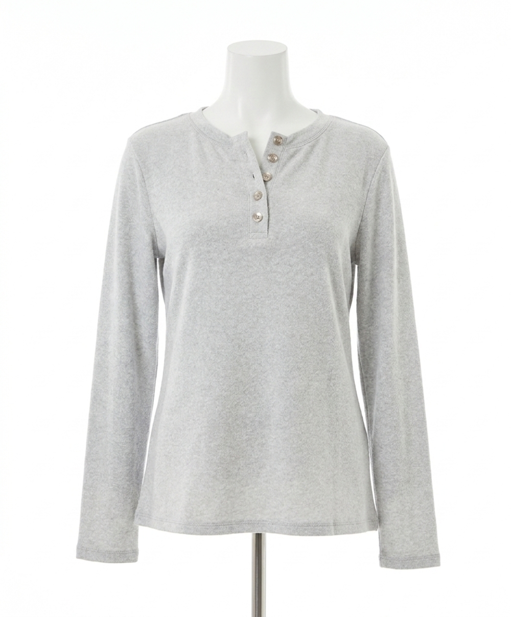 NEW FRENCH KYSS button top in silver